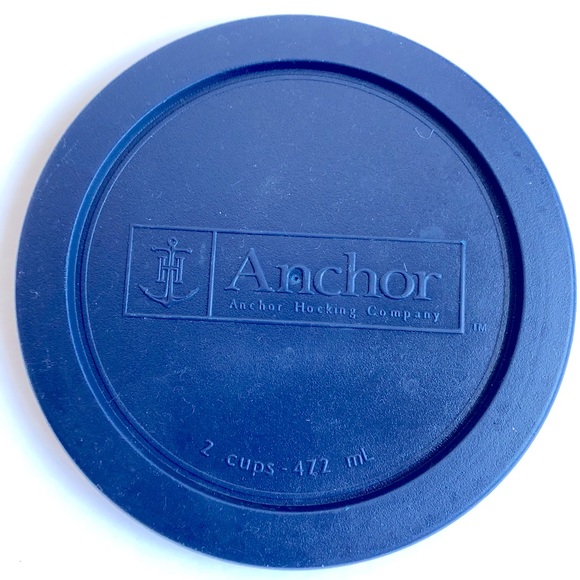 Anchor Hocking Bowl w/ Lid 2 Cups 1903-AH Blue - Picture 5 of 13